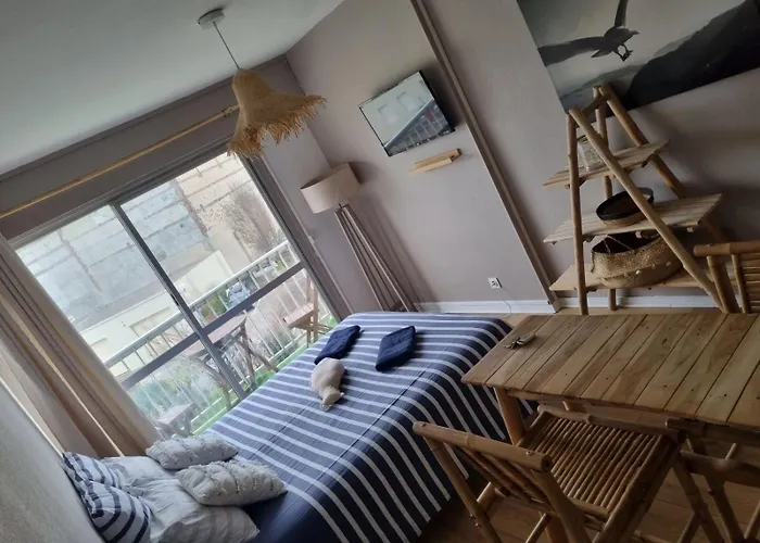 Ma cabane de plage studio avec balcon et parking